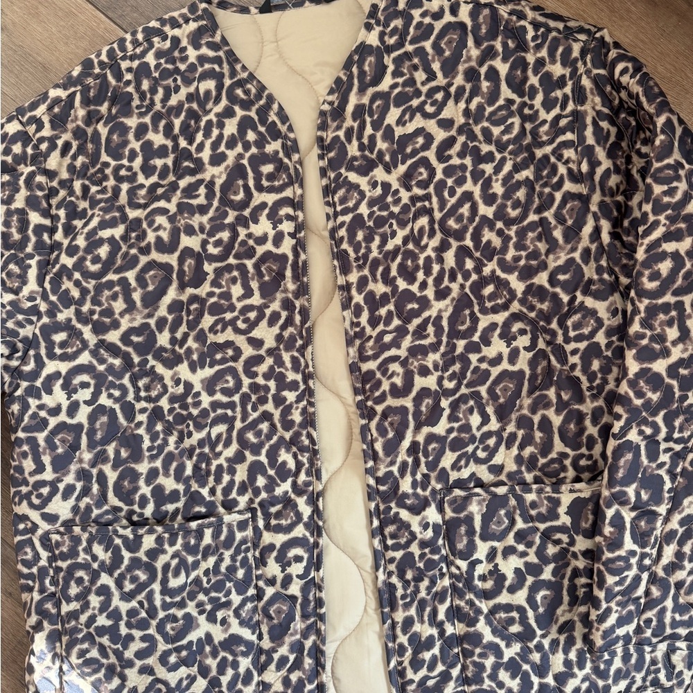 Zara leopard print puffer - Picture 2 of 3